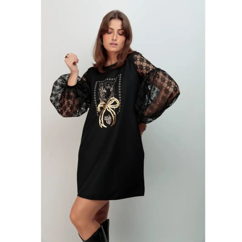 Kjole med store ermer